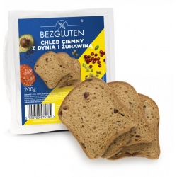 Chleb ciemny z DYNIĄ i ŻURAWINĄ 200g VEGAN