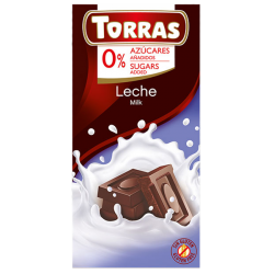Czekolada Mleczna bez cukru 75g Torras